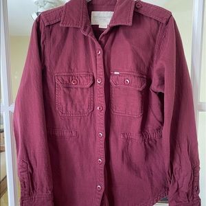 Burgundy chambray